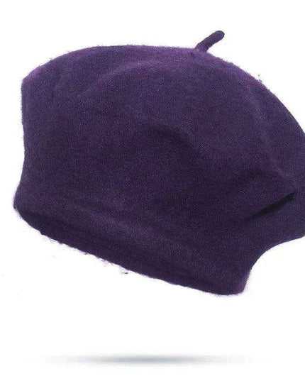 Chic French Wool Beret - Effortless Vintage Elegance for Women
