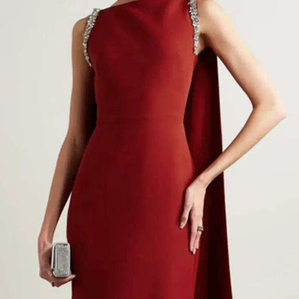 Customizable Luxury Diamond-Embellished Evening Gown for Women