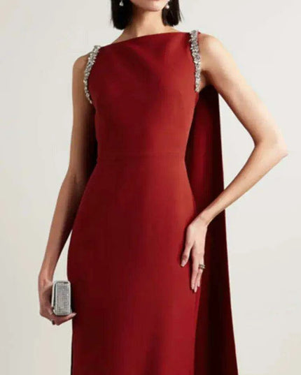 Customizable Luxury Diamond-Embellished Evening Gown for Women