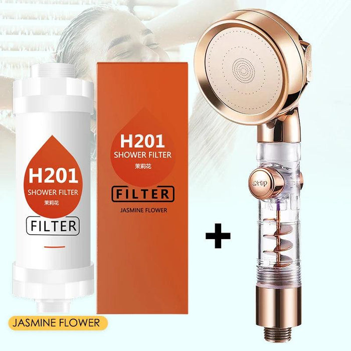 Vitamin C Infused Aromatherapy Spa Shower Head Filter for Hair and Skin Revitalization