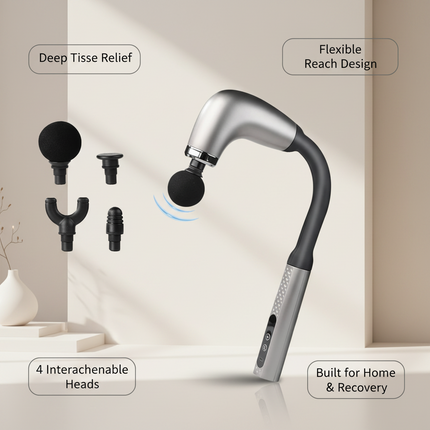 Percussion Fascia Gun — Handheld Deep Tissue Massager, Rechargeable