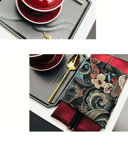 Luxury Botanical Porcelain Dining Set for Elegant Occasions