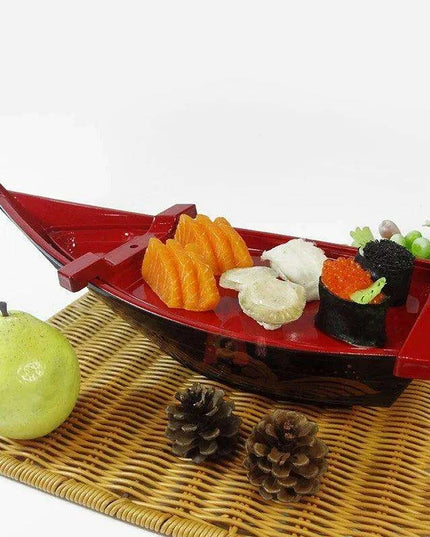 Dragon Boat Sashimi Presentation Tray - Premium ABS with Dry Ice for Authentic Japanese Dining Experience