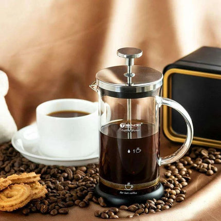 Elegant Handcrafted French Press - Premium Heat-Resistant Glass Coffee Maker for Exceptional Flavor Extraction