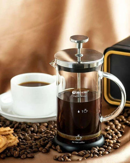 Elegant Handcrafted French Press - Premium Heat-Resistant Glass Coffee Maker for Exceptional Flavor Extraction