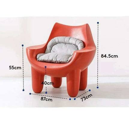 Cream Leather Nordic Embrace Chair: A Touch of Luxury for Modern Living