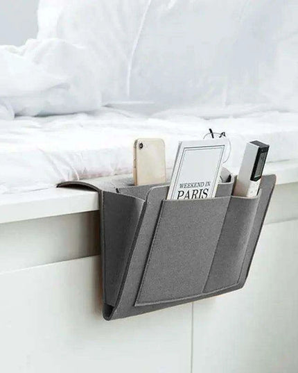 Chic Felt Wall Organizer - Stylish Non-Slip Storage Solution for Bedside Essentials