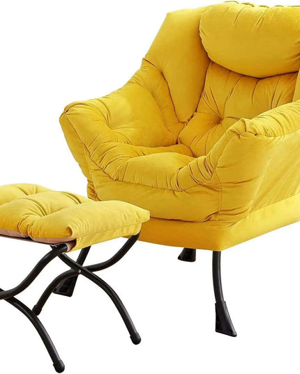 Elegant Lounge Chair Ensemble with Ottoman and Storage Compartment