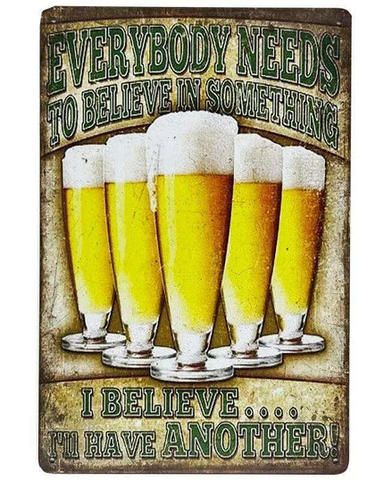 Vintage Cheers Beer Metal Sign - Perfect Wall Art for Bars, Man Caves, and Restaurants