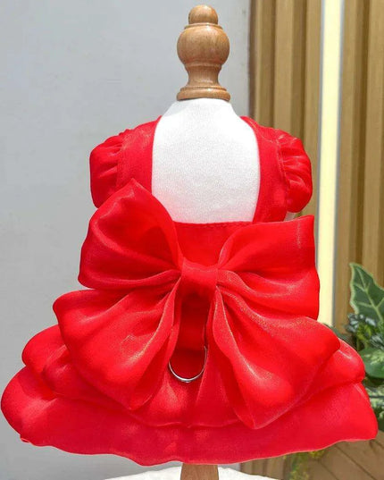 Charming Striped Butterfly Midi Dress for Small Dogs – Ideal for Special Occasions