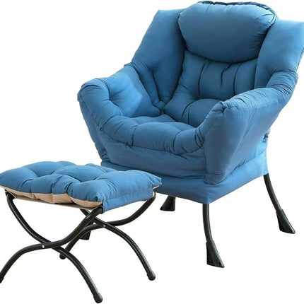 Elegant Lounge Chair Ensemble with Ottoman and Storage Compartment