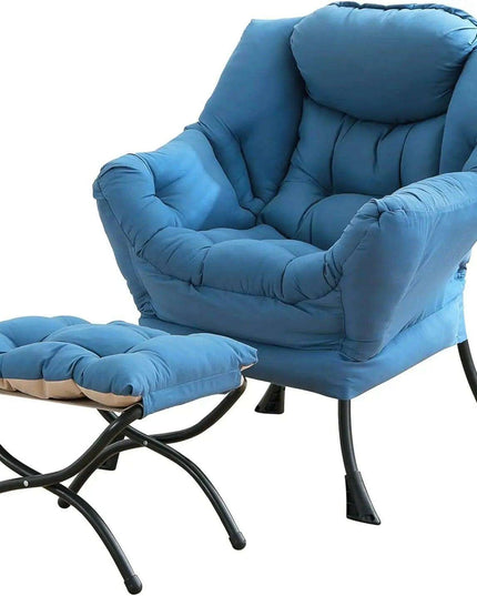 Elegant Lounge Chair Ensemble with Ottoman and Storage Compartment