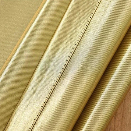 European Gold Luxury Curtains - Blackout, Valance & Tulle Sheer