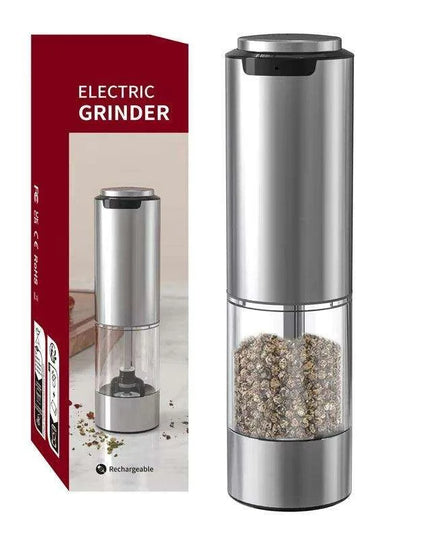 Automatic Rechargeable Salt and Pepper Grinder Duo with Adjustable Coarseness and Built-in LED Light