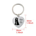 Custom Engraved Heart-Shaped Keychain for Weddings - Personalized Metal Keepsake with Names and Dates
