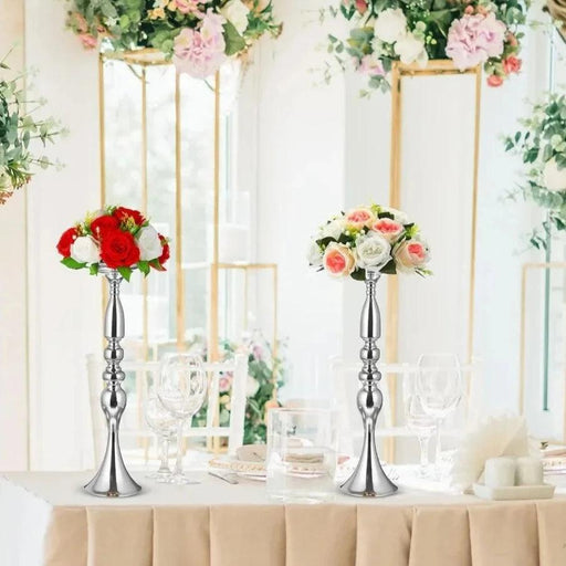 Luxurious 24-Piece Gold Metal Vase Stands - 20 Inches Tall for Exquisite Decoration