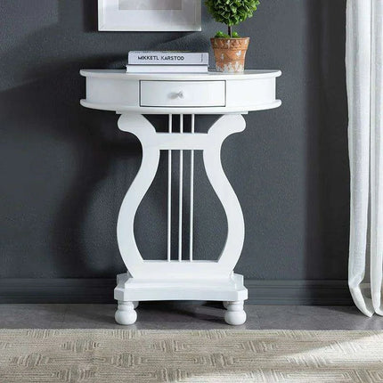 Scandinavian Inspired Solid Wood Console Table with Drawer - Elegant Entryway Addition