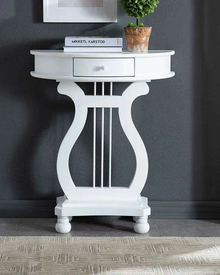 Scandinavian Inspired Solid Wood Console Table with Drawer - Elegant Entryway Addition