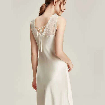Silk Elegance Nightwear Set - Opulent Dress and Robe for Sophisticated Women
