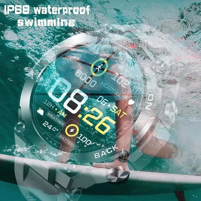 Men's Waterproof Fitness GPS Smartwatch with Advanced Health Monitoring and Long Battery Life