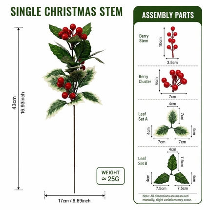 Artificial Floral Decor Christmas Pine Cone Red Christmas Berry Fake Flowers Xmas Gift Box Decor DIY Home Christmas Ornament artificial-floral-decor-christmas-pine-cone-red-christmas-berry-fake-flowers-xmas-gift-box-decor-diy-home-christmas-ornament