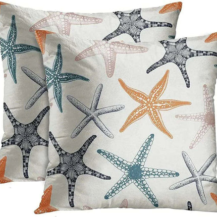 Seaside Bliss Cushion Covers - Set of 2 Stylish 18x18 Inch
