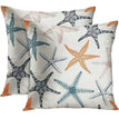 18x18 Inches / Orange Starfish / Set of 2