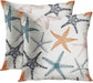 Coastal Serenity Cushion Covers Set - Set of 2 Decorative 18x18 Inch