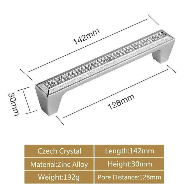 Luxurious Gold and Crystal Cabinet Pulls - Exquisite Design and Lasting Quality