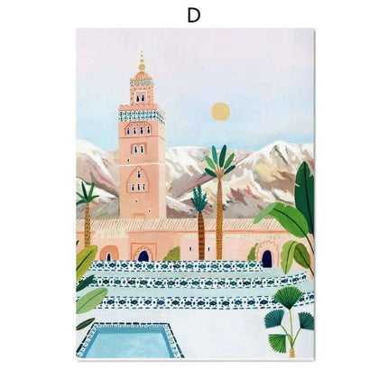 Coastal Elegance: Italian-Inspired Canvas Art for Modern Living Spaces