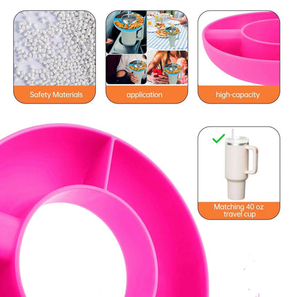 Ultimate 3-Compartment Snack Bowl for 40oz Tumblers