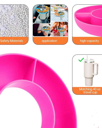 Ultimate 3-Compartment Snack Bowl for 40oz Tumblers
