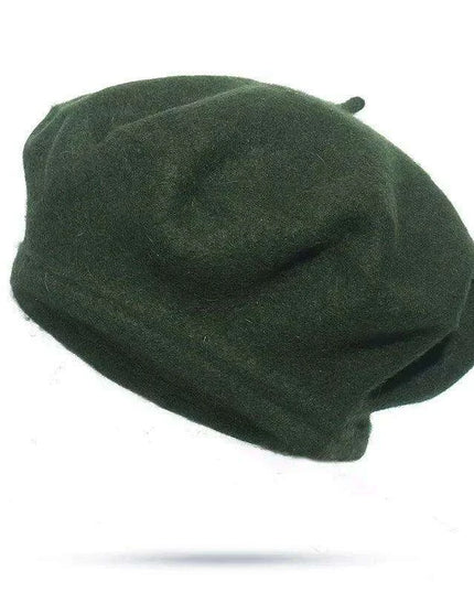 Chic French Wool Beret - Effortless Vintage Elegance for Women