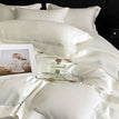 White / Queen Size 4pcs / Fitted Bed Sheet