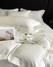White / Queen Size 4pcs / Fitted Bed Sheet