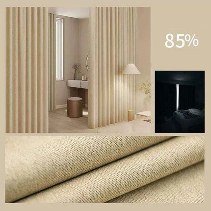 Elegant Soundproof Blackout Curtains - Premium Dual-Fabric Linen Cotton for Cozy Home Ambiance