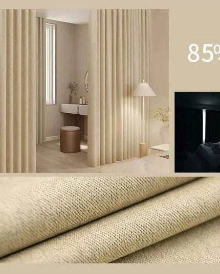 Elegant Soundproof Blackout Curtains - Premium Dual-Fabric Linen Cotton for Cozy Home Ambiance