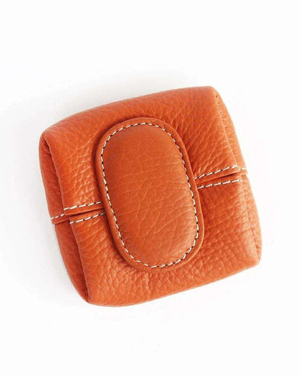 Chic Personalized Cowhide Leather Coin Wallet with Practical Storage Features