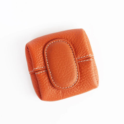 Chic Personalized Cowhide Leather Coin Wallet with Practical Storage Features