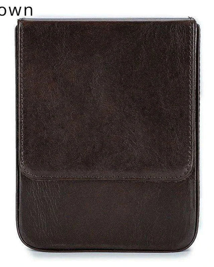 Elegant Genuine Leather Pen Organizer - Stylish Storage for Office and Travel