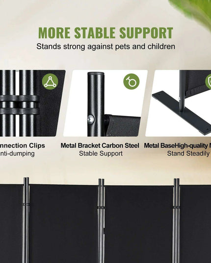 Chic Weatherproof 2-Panel Room Divider for Modern Indoor Privacy