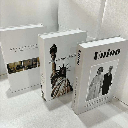 Elegant 3-Piece Decorative Faux Book Set for Home Décor