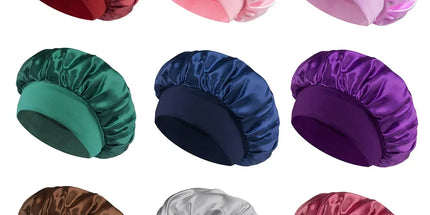 Women Satin Bonnet Hair Bonnet for Sleeping Hair Care Silk Bonnets Solid Wide-brimmed Sleeping Hat with Elastic Soft Band women-satin-bonnet-hair-bonnet-for-sleeping-hair-care-silk-bonnets-solid-wide-brimmed-sleeping-hat-with-elastic-soft-band