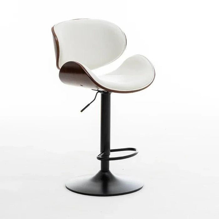 Luxurious Leather Adjustable Bar Chair - Modern Comfort and Style