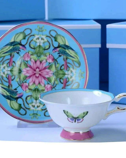 Exquisite Royal Bone China Tea and Coffee Set with 24K Gold Trim - Luxurious Elegant Drinkware Collection