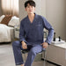 Korean Style Cotton Pajama Set for Men and Women - Elegant Sleepwear Ensemble