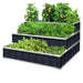 3-Tier Galvanized Steel Raised Garden Bed Kit, Expandable Frame for Growing Plants