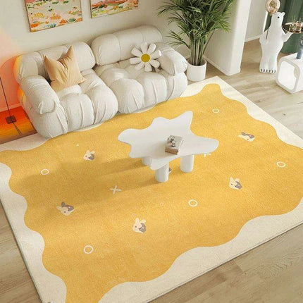 Whimsical Kids' Cartoon Plush Area Rug - Soft and Snuggly Floor Carpet