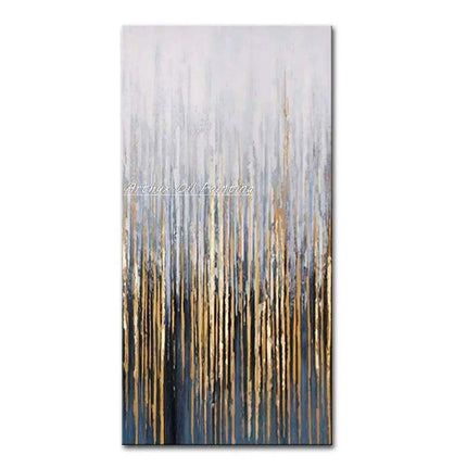 Hand-Painted Abstract Oil Canvas: Artistic Elegance for Chic Home Decor