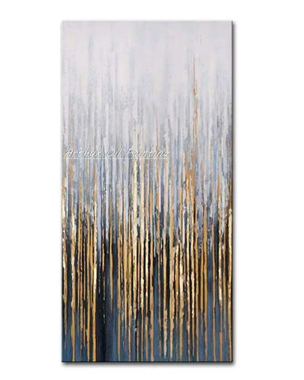 Hand-Painted Abstract Oil Canvas: Artistic Elegance for Chic Home Decor